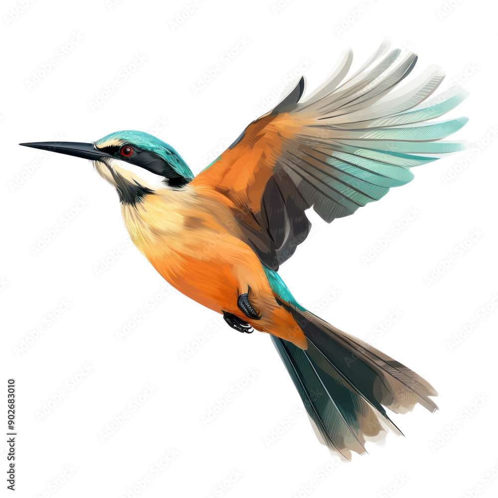 Fototapeta premium Animal flying bird beak.