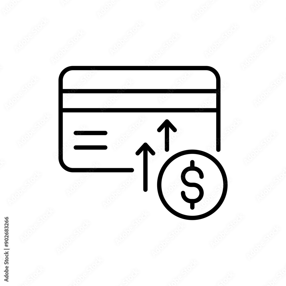 Card inflation outline icons, minimalist vector illustration ,simple transparent graphic element .Isolated on white background Card inflation outline icons, minimalist vector illustration ,simple transparent graphic element .Isolated on white background