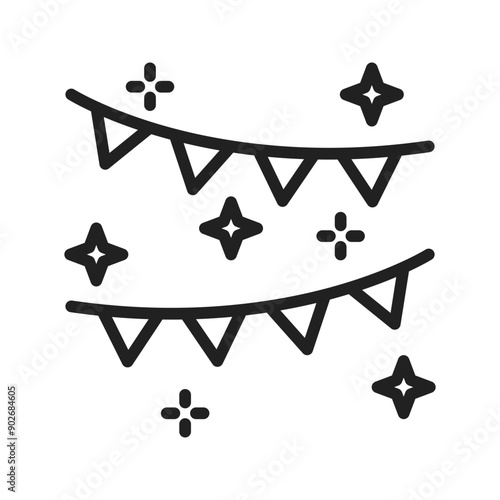 Garlands icon vector image. Suitable for mobile application web application and print media.