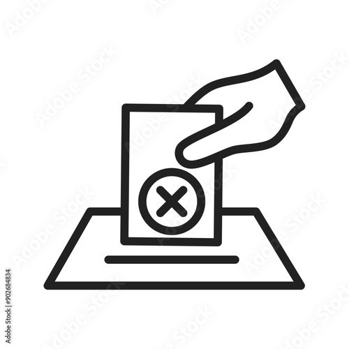 Vote Reject icon vector image. Suitable for mobile application web application and print media.