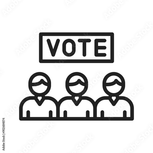 Voters icon vector image. Suitable for mobile application web application and print media.