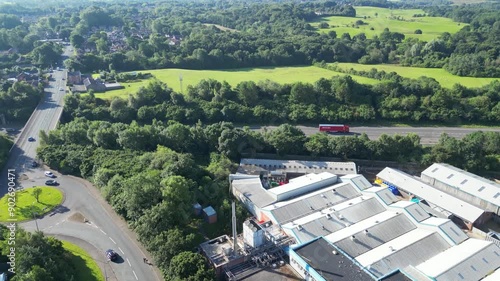 Aerial View of Preston City of Lancashire, northern England, United Kingdom. July 29th, 2024