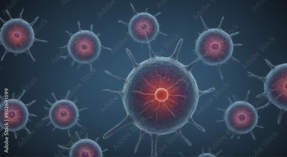 Obraz premium virus in background