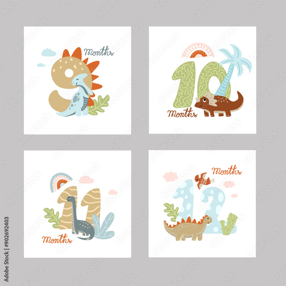 Baby month anniversary collection for a newborn. Baby month anniversary collection for a newborn.
