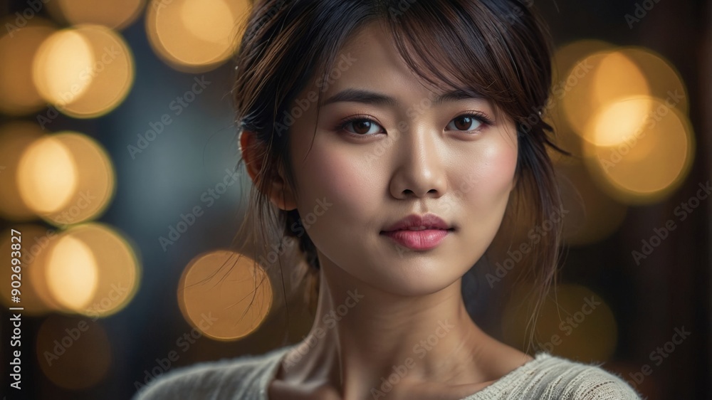 Portrait of a Young Woman with Bokeh Lights
Portrait of a Young Woman with Bokeh Lights