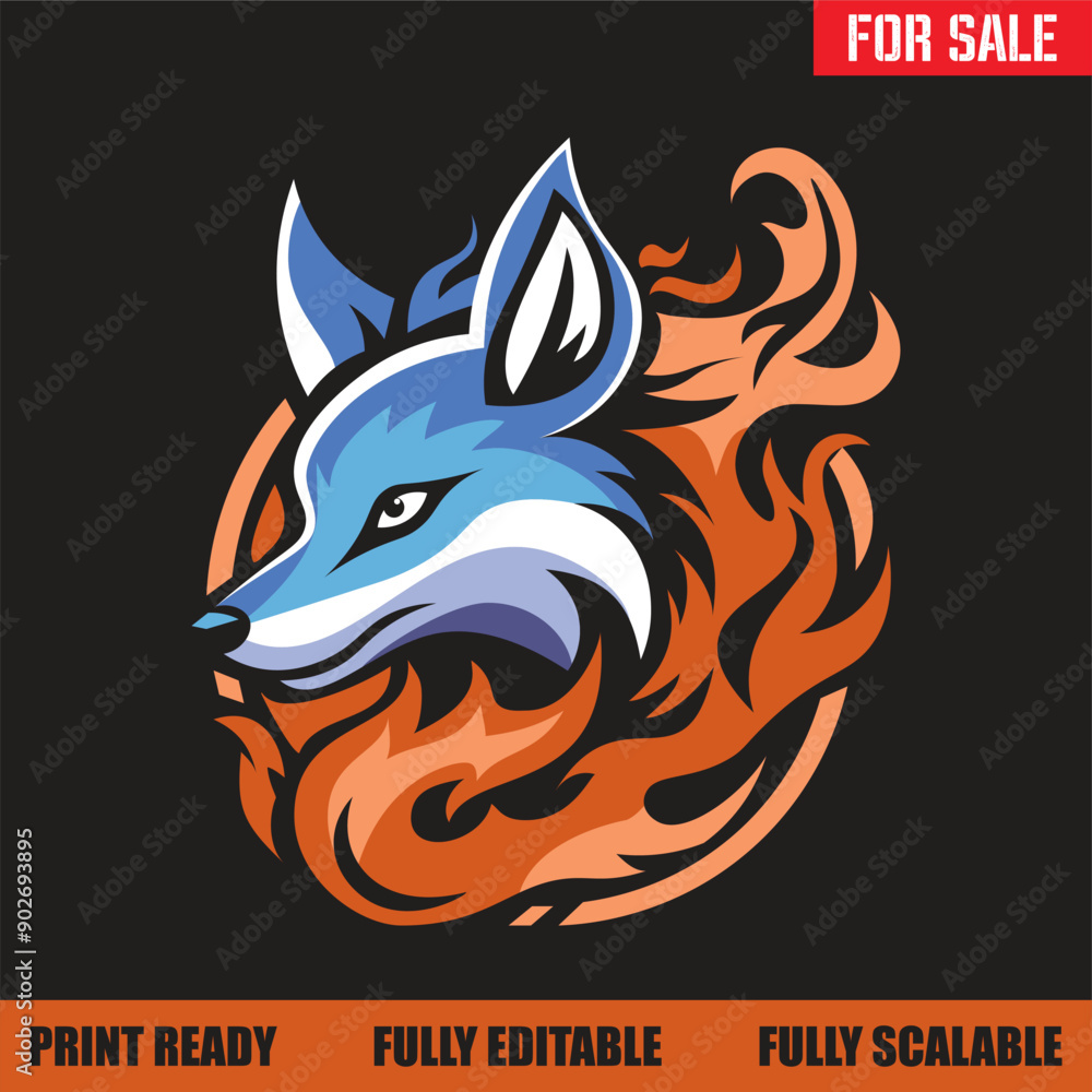 Fiery Fox Gaming Mascot Logo Design Fiery Fox Gaming Mascot Logo Design