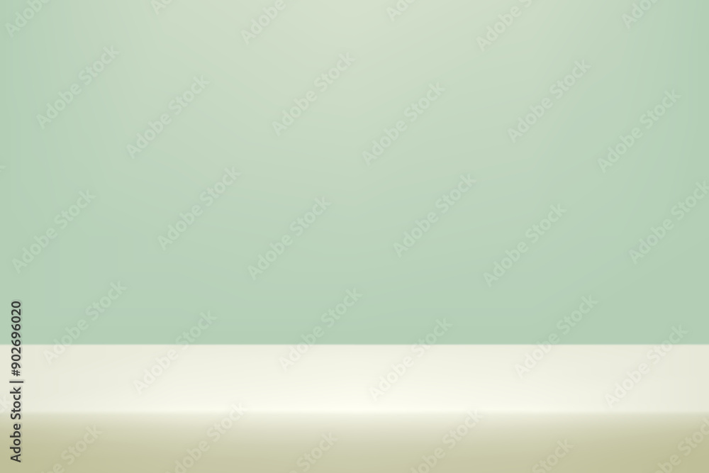 Pastel green Studio background. two tone color studio room background. Space for selling products on the website. Pastel green and cream Background Empty Room Studio with table. Pastel green Studio background. two tone color studio room background. Space for selling products on the website. Pastel green and cream Background Empty Room Studio with table.