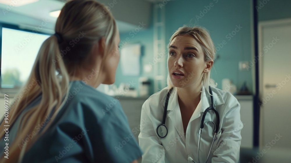 doctor talking to patient in the hospital doctor talking to patient in the hospital