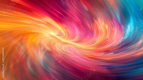 Light trails forming dynamic patterns, organic shapes, vibrant and energetic