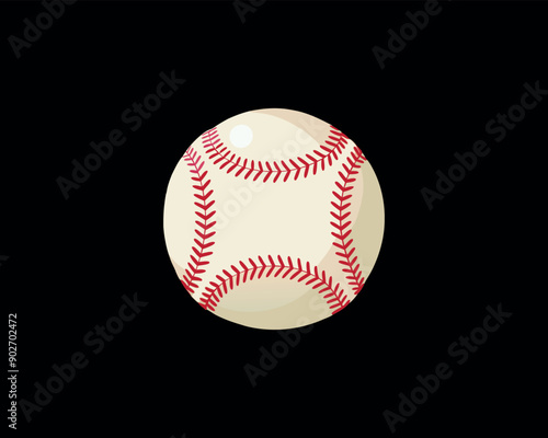 baseball sports concept, baseball ball icon vector illustration