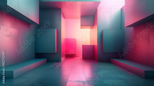 Colorful abstract geometric background. Colorful gradient. © nataliia_ptashka
