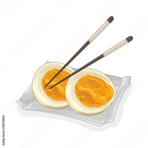 Illustration of boiled egg 