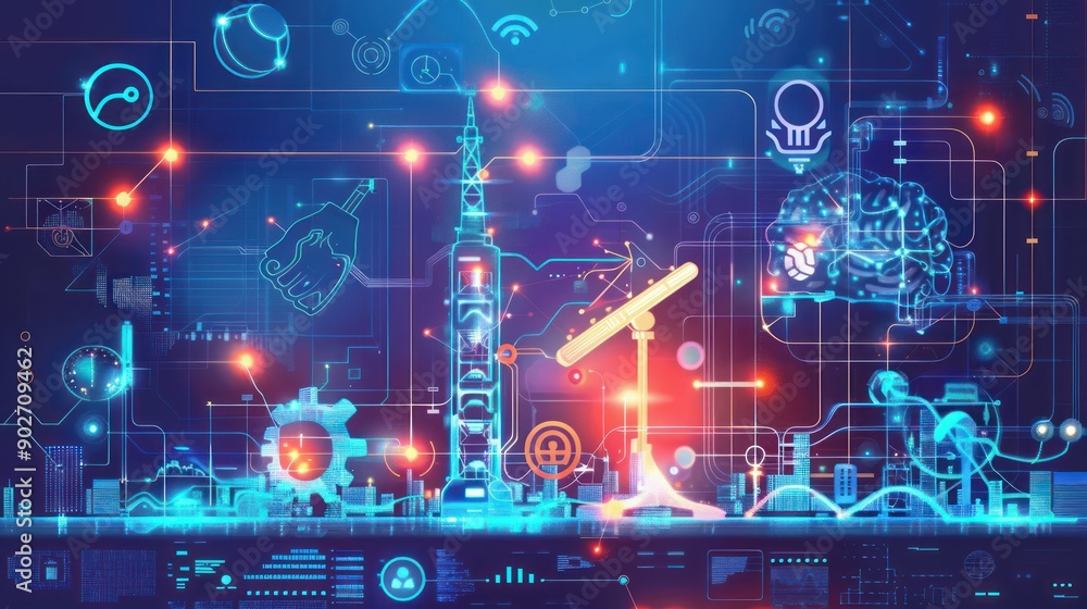 Infographic showing the impact of AI data on various industries Infographic showing the impact of AI data on various industries