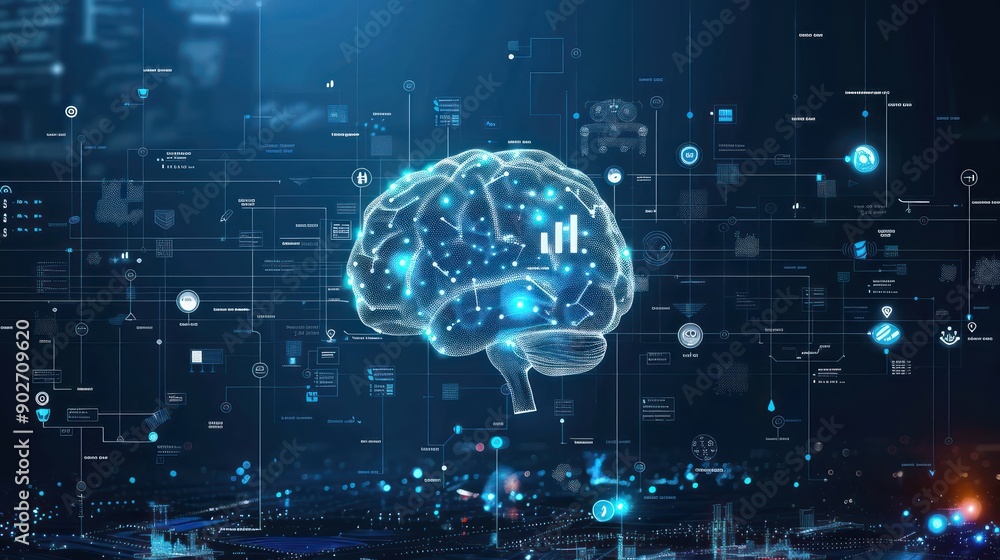 Infographic showing the impact of AI data on various industries Infographic showing the impact of AI data on various industries