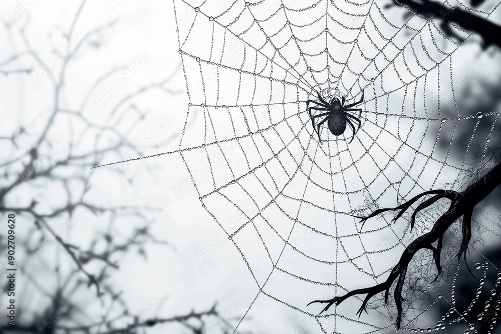 Obraz premium Halloween backgrounds with spider web