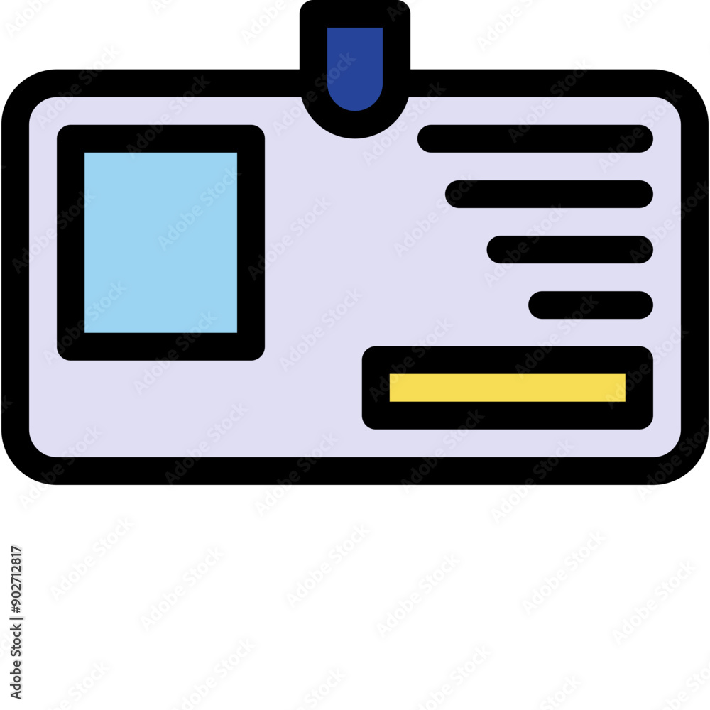 Vector Icon ID Card, Identification, User, Identity, Pass Vector Icon ID Card, Identification, User, Identity, Pass