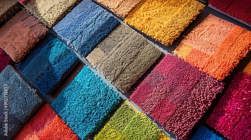 Wallpaper Mural Colorful samples of carpet tiles Torontodigital.ca