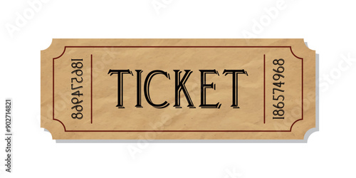 Old vintage paper textured ticket
