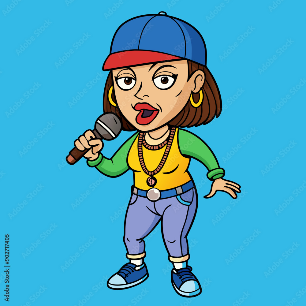 black hip-hop gangsta girl vector illustration black hip-hop gangsta girl vector illustration