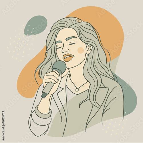 black hip-hop gangsta girl vector illustration