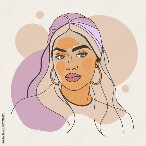 black hip-hop gangsta girl vector illustration