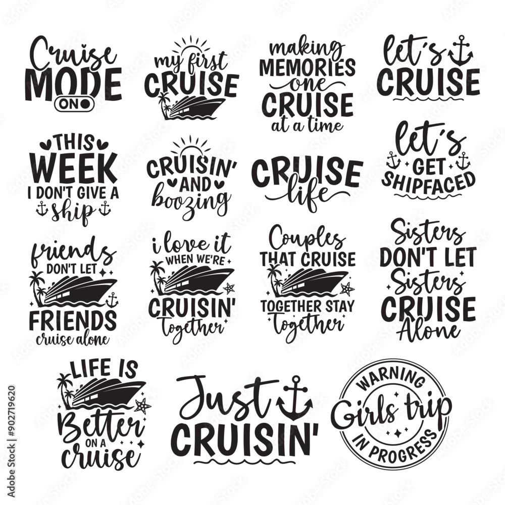 Fototapeta premium 15 Cruise SVG Bundle