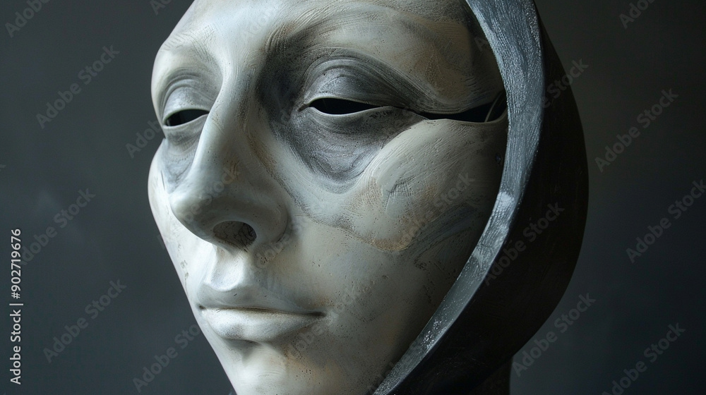 Hollow Face illusion, where a concave face mask appears to be convex Hollow Face illusion, where a concave face mask appears to be convex