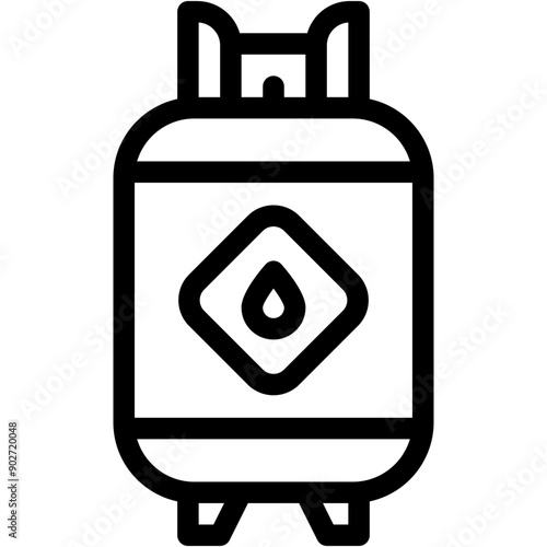 Vector Icon Gas Cylinder, Petroleum, Gasoline, Gas, Oil, Industry