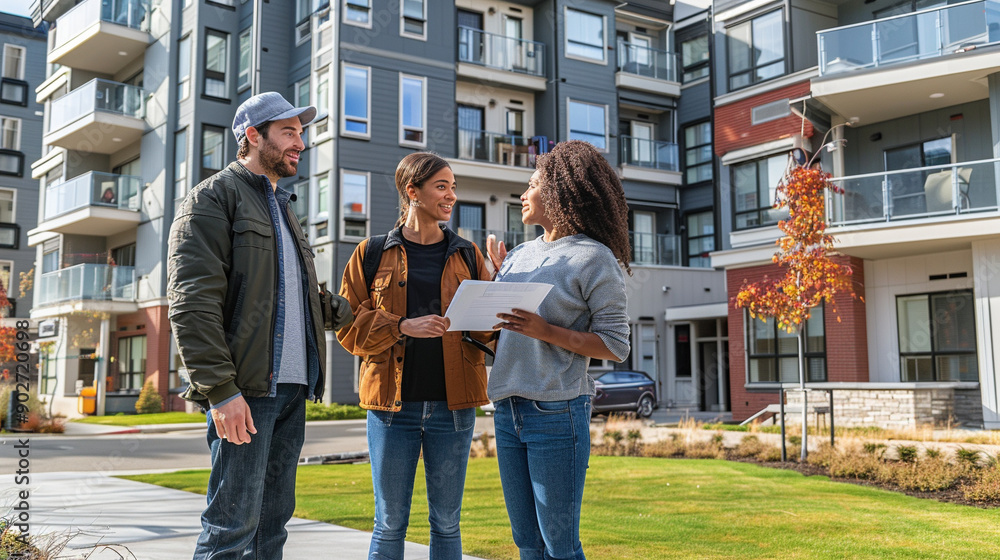 managers inspecting an apartment complex managers inspecting an apartment complex