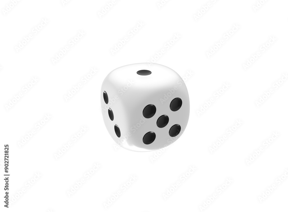Number 1 on white dice isolated on white Number 1 on white dice isolated on white