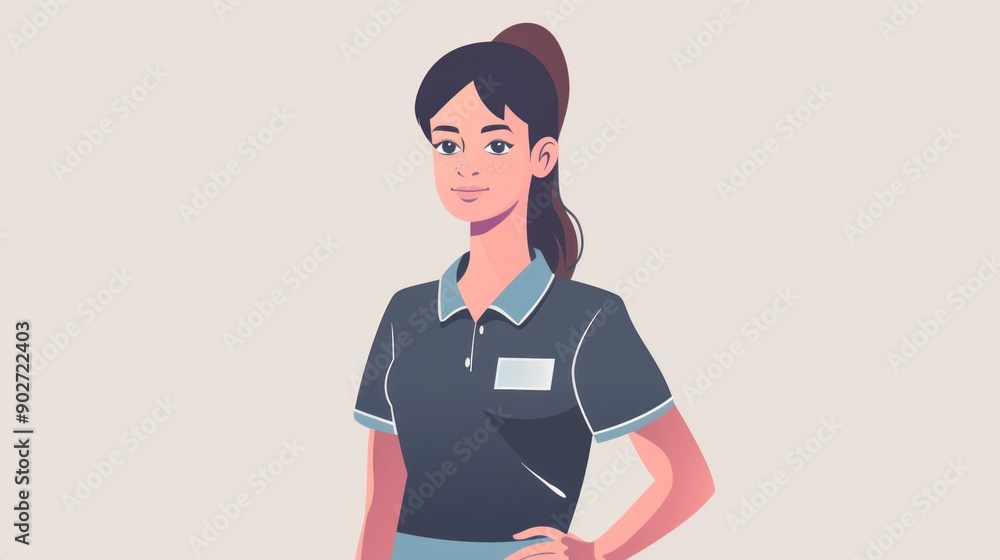 Fototapeta premium Image of a female football referee with a good personality