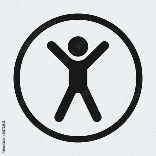Accessibility, universal access icon vector design