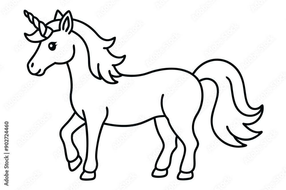 Unicorn line art illustration Design Concepts Unicorn line art illustration Design Concepts
