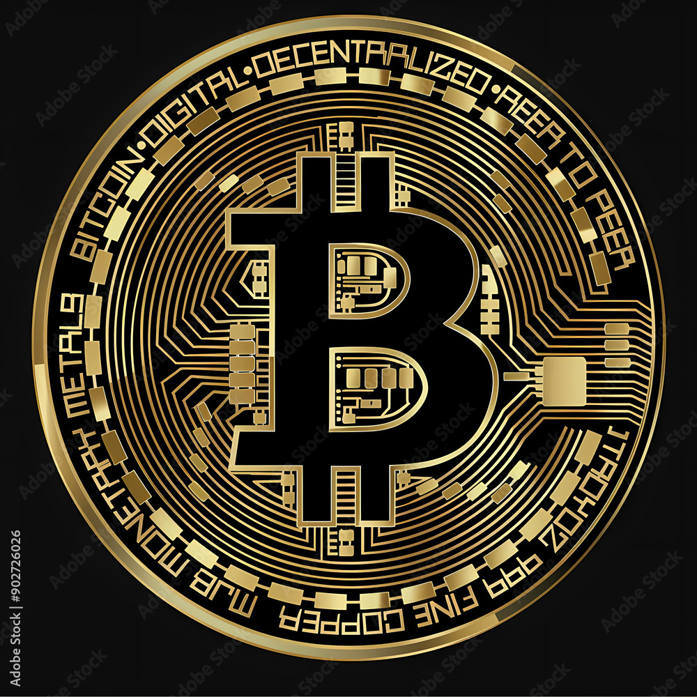 Bitcoin mining and cryptocurrency exchange vector image