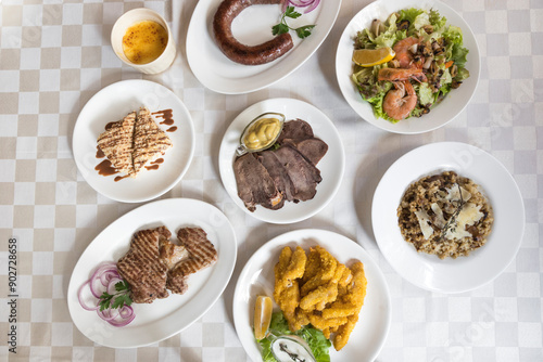 Freshly prepared food/dish in a restaurant to takeaway