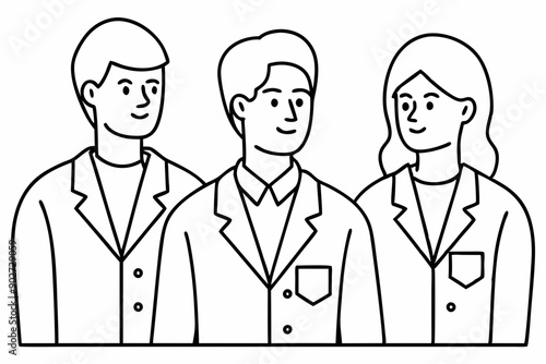 all pharmacist line art illustration