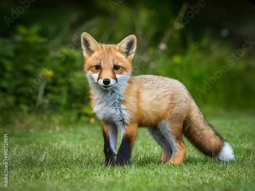 red fox in the grass