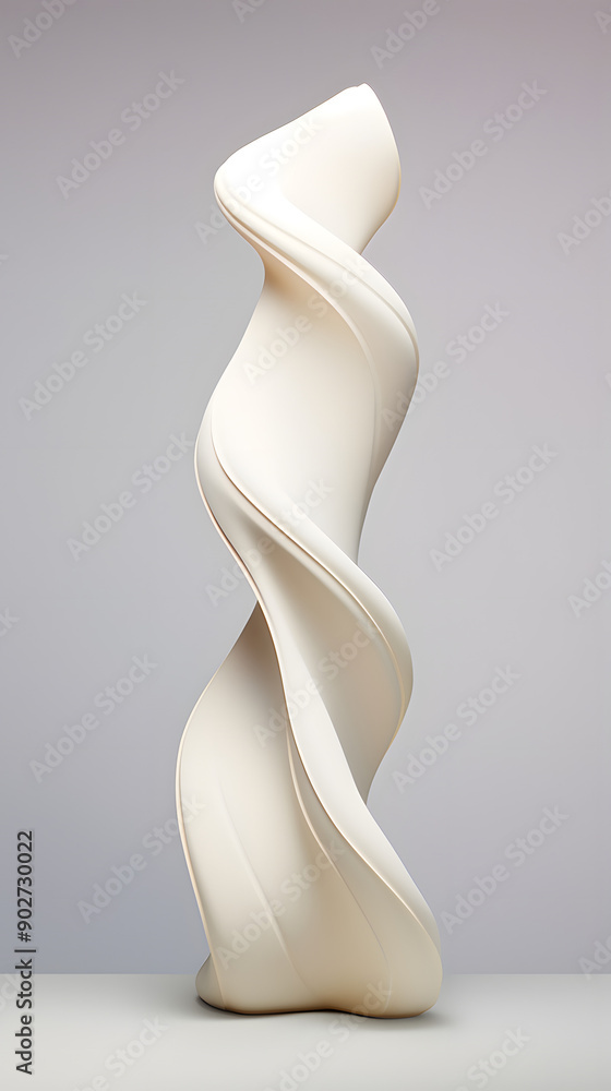Digital minimalist art white wave sculpture graphic poster background Digital minimalist art white wave sculpture graphic poster background