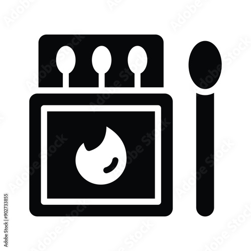 Light up your designs with our retro Matchbox Vector Icon