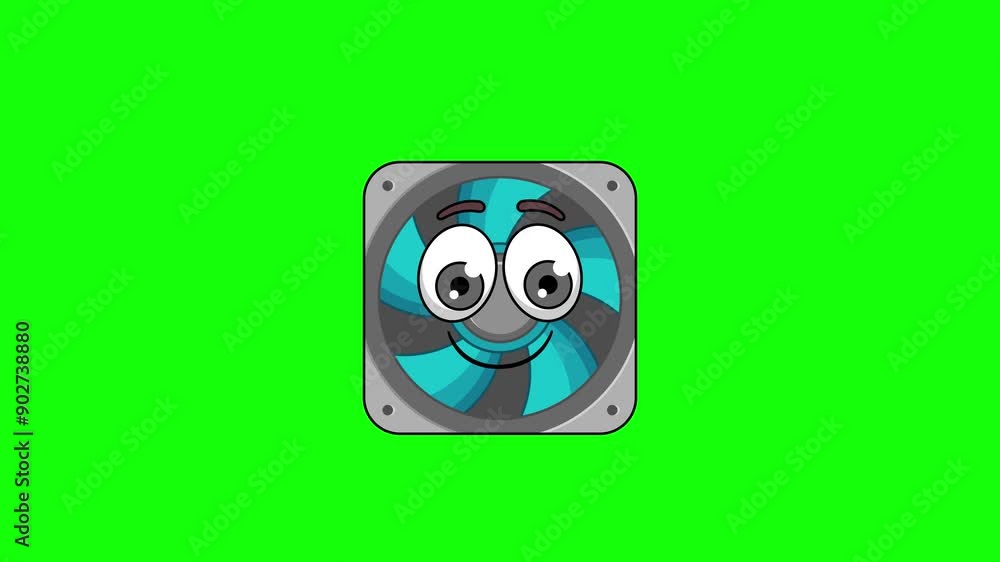 computer fan emoticon emoji with a face savoring food, cartoon animation computer fan emoticon emoji with a face savoring food, cartoon animation