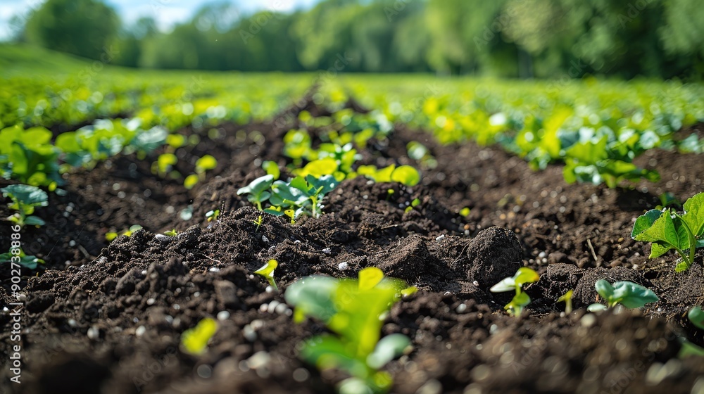 Technology in Agricultural field, cultivated and plantation with futuristic smart objects Technology in Agricultural field, cultivated and plantation with futuristic smart objects