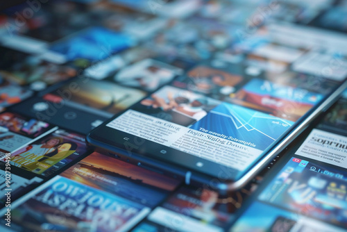 smart phone news application concept  curation media