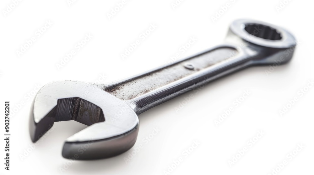 Isolated hand tool on white background tiny spanner Isolated hand tool on white background tiny spanner