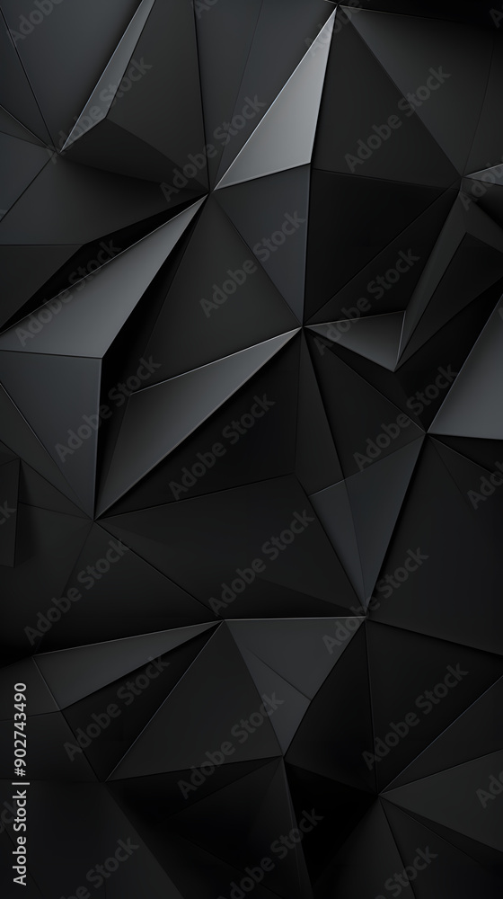 Digital black modern 3d geometry abstract graphic poster background Digital black modern 3d geometry abstract graphic poster background