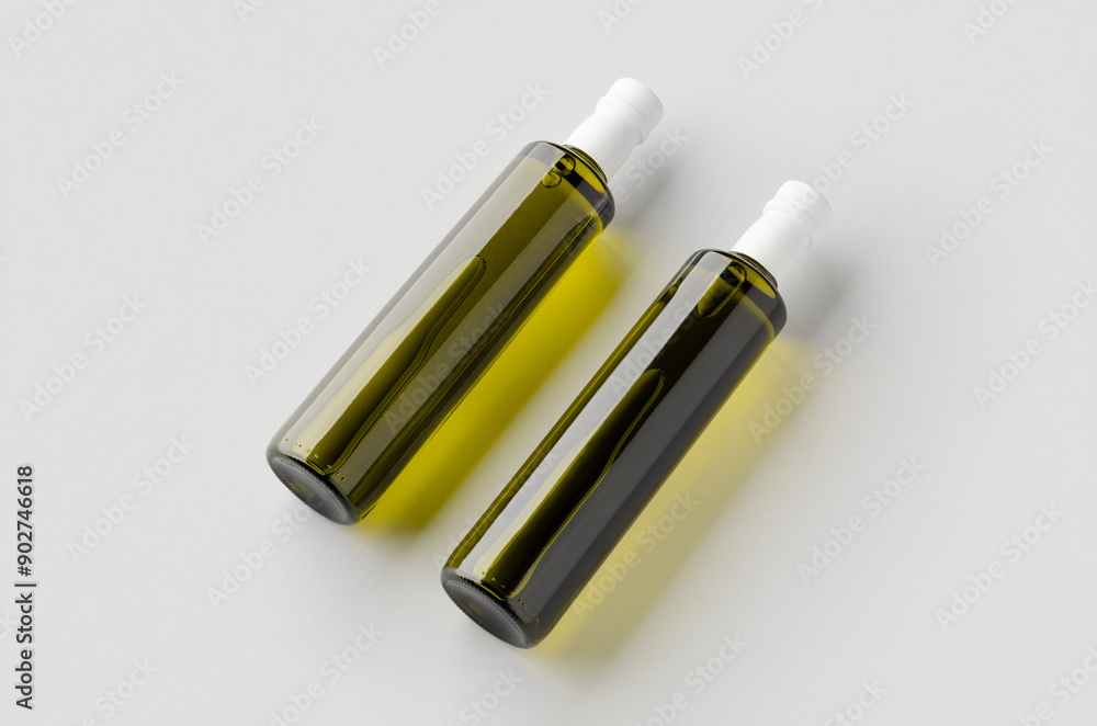 Olive, sunflower, sesame oil bottle mockup. Olive, sunflower, sesame oil bottle mockup.