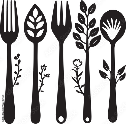 Minimalist Knief Black Silhouette Vector Collection