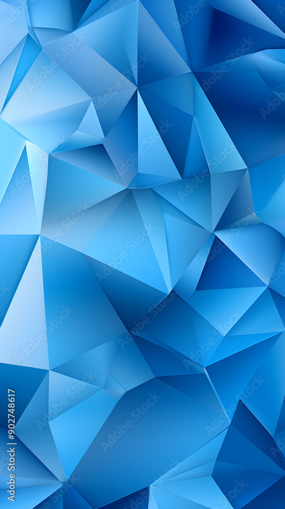 Obraz premium Digital blue modern 3d geometry abstract graphic poster background