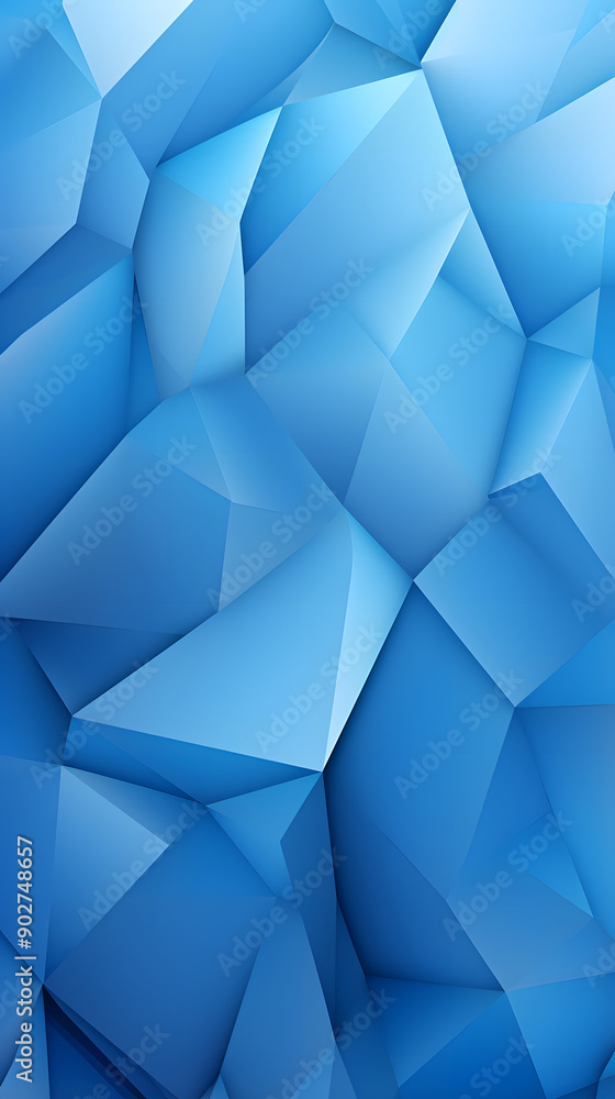 Obraz premium Digital blue modern 3d geometry abstract graphic poster background