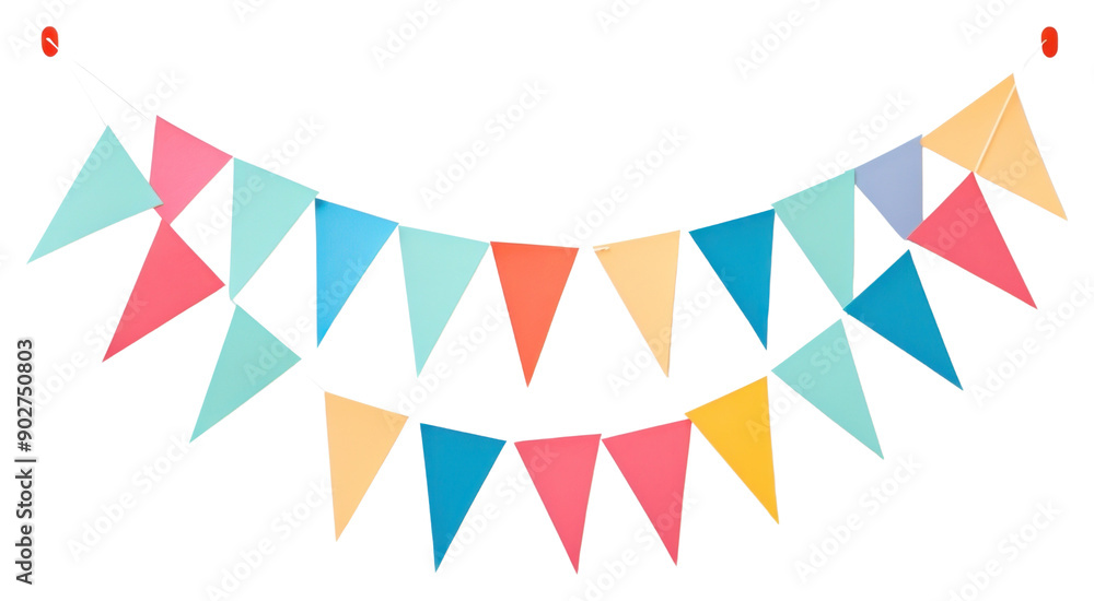 Fototapeta premium PNG Party banner flag paper clothesline celebration.