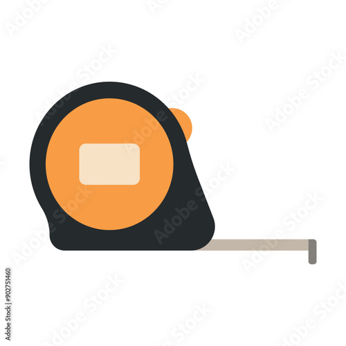 Construction tape. Repair measuring tool. Isolated vector illustration for your design